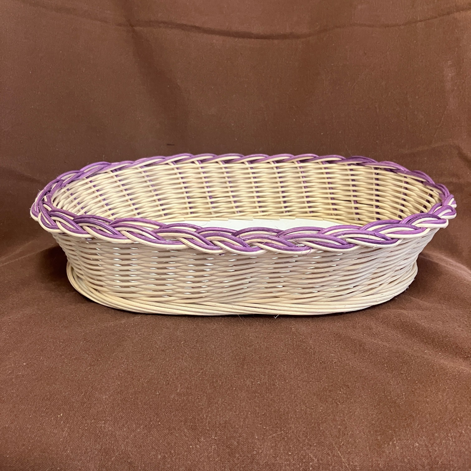 Sada: tác přírodní a příborník s fialovým dekorem - Obrázek 4