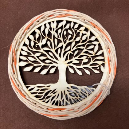 Strom života malý, opletený oranžovým a přírodním pedigem