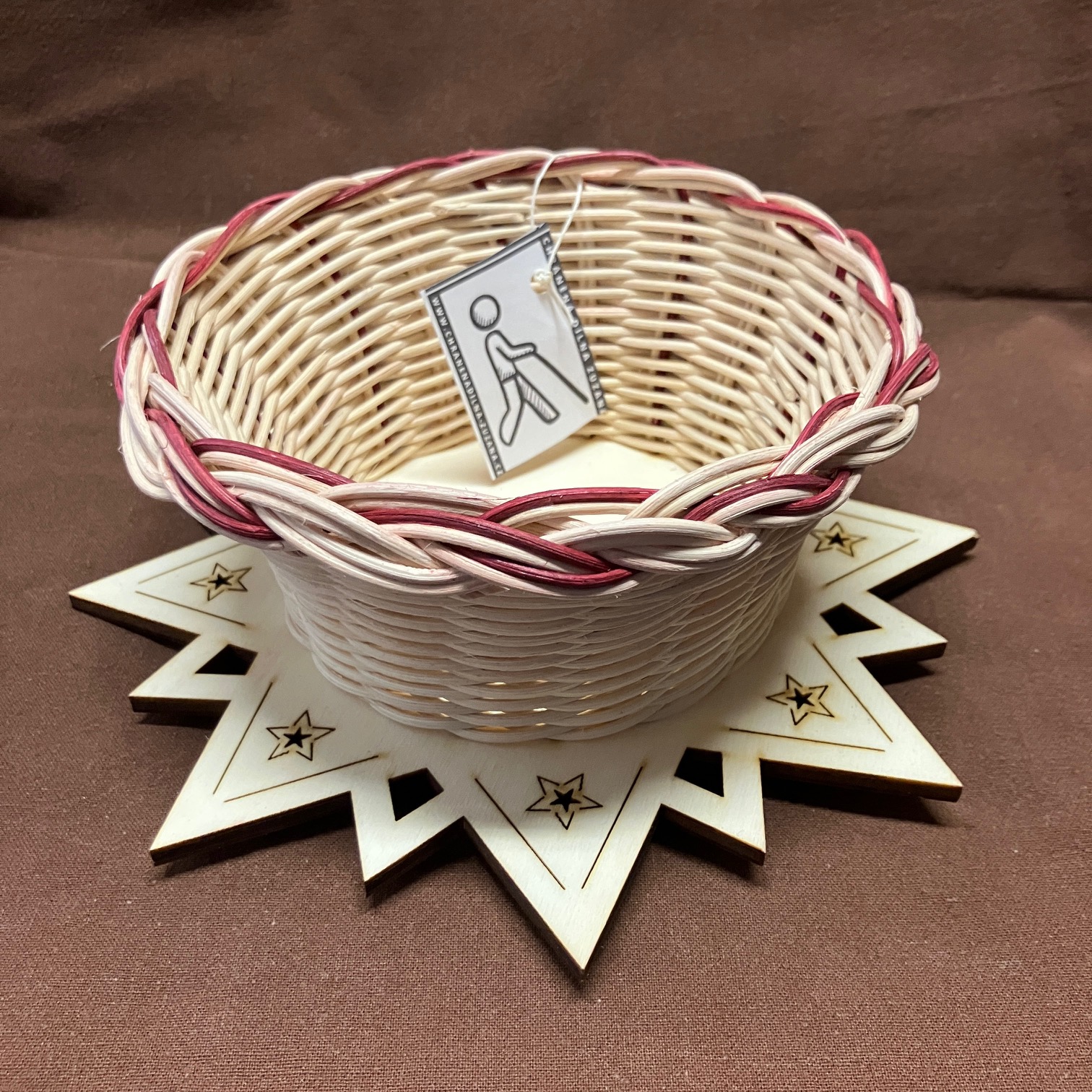 Vánoční miska s mahagonovým dekorem a ozdobným dnem - Obrázek 5