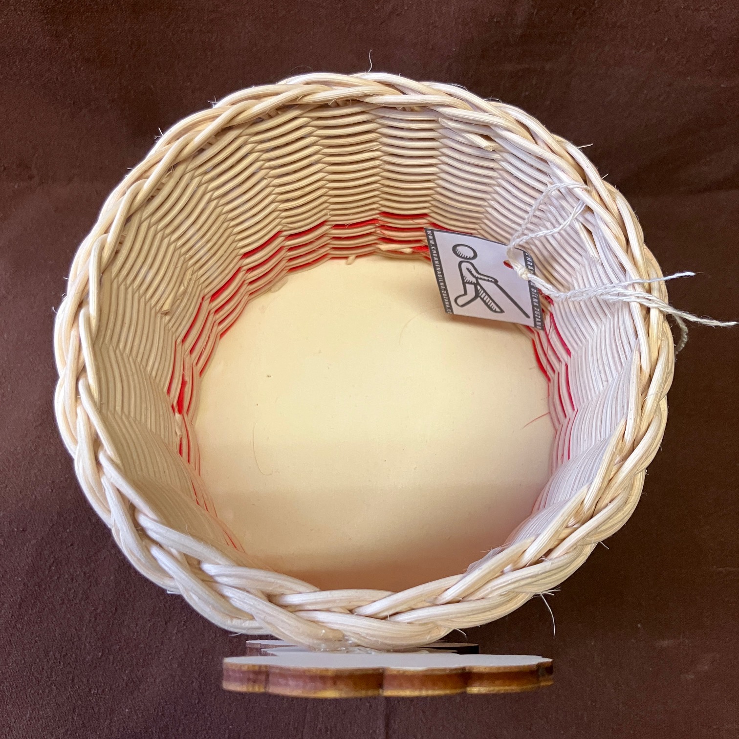 Vařečkovník přírodní s červeným dekorem dřevěnou ozdobou - Obrázek 2