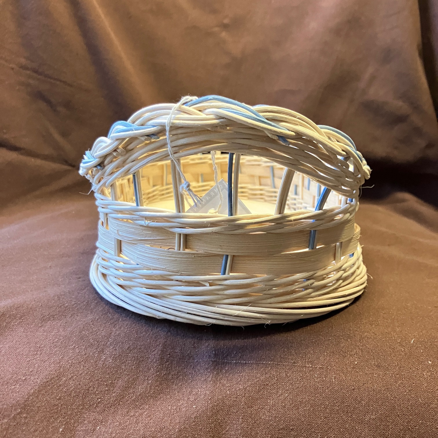 Tác malý přírodní se světle modrým dekorem a topolovým dnem - Obrázek 4