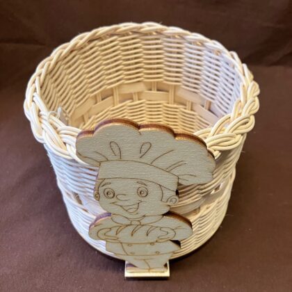 Vařečkovník přírodní s přírodní šénou a dřevěnou ozdobou