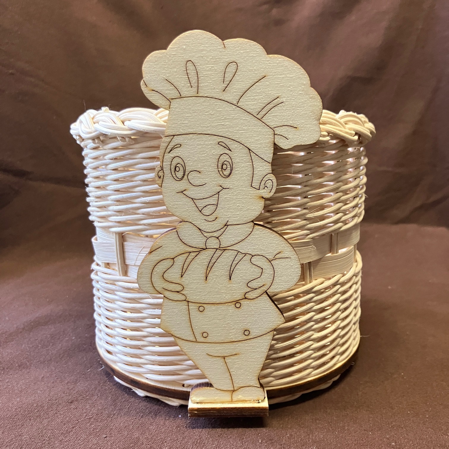 Vařečkovník přírodní s přírodní šénou a dřevěnou ozdobou - Obrázek 3