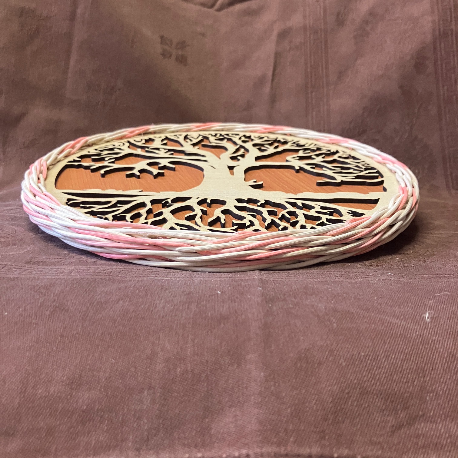 Strom života velký, opletený růžovým pedigem - Obrázek 2