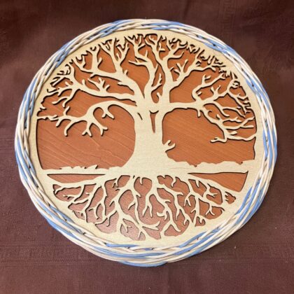 Strom života velký, opletený modrým  pedigem