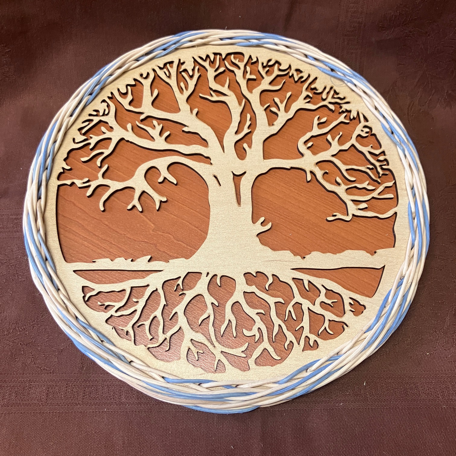 Strom života velký, opletený modrým pedigem