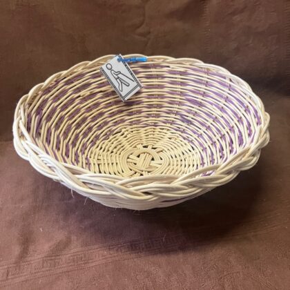 Ošatka z přírodního pedigu s fialovým dekorem